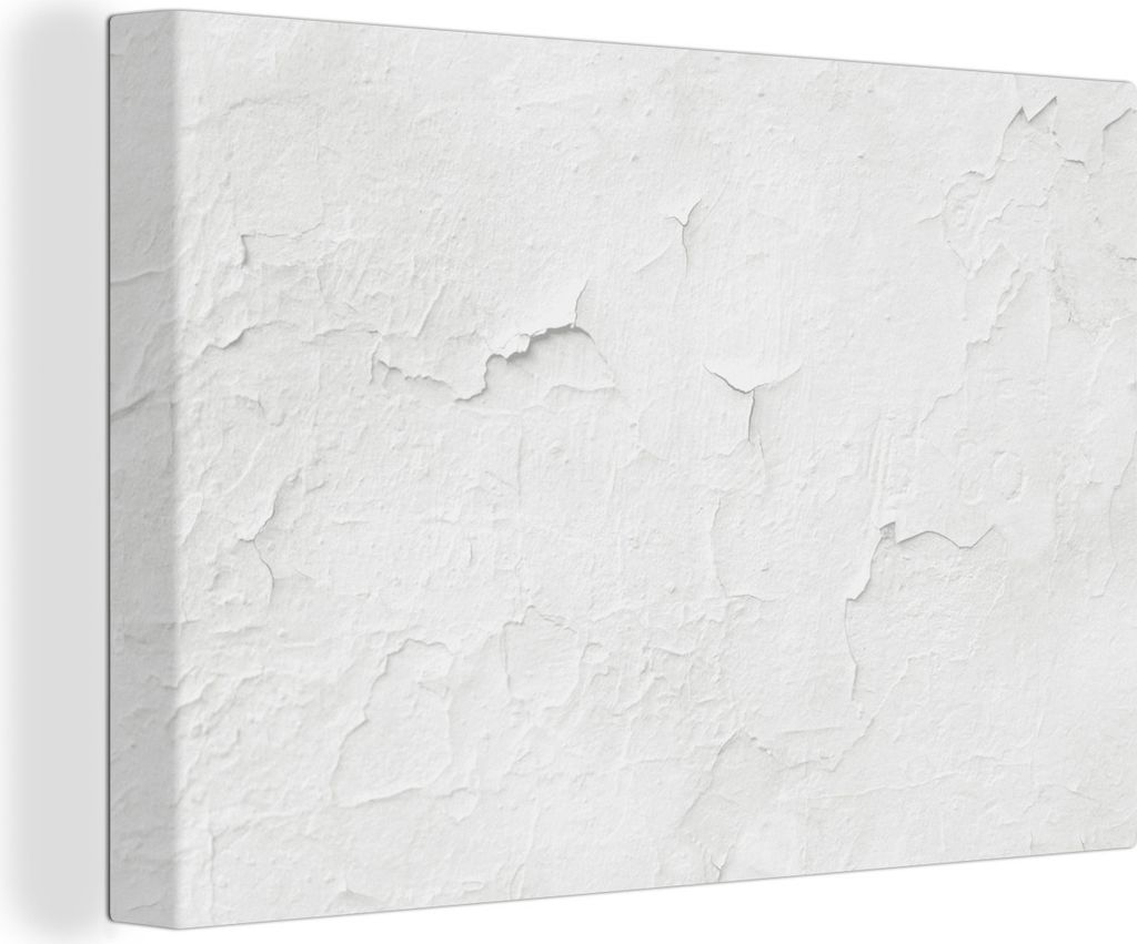 OneMillionCanvasses - Leinwandbilder - 150x100 cm, Spachtelmasse - Weiß - Textur, Wandbilder Kunstdruck Wanddekoration - Foto auf Leinwand - Gem...