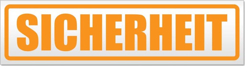 Sicherheit Security Magnetschild Schild magnetisch