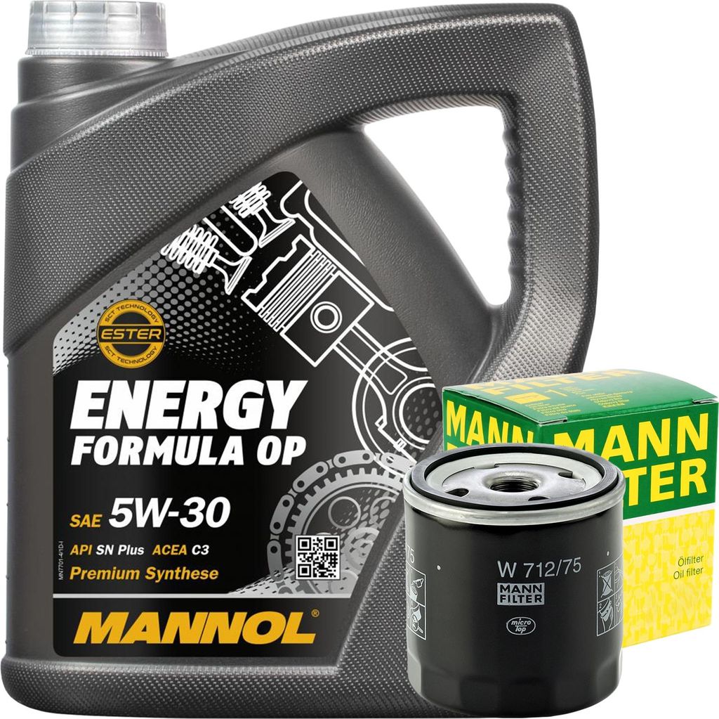 Ölfilter + MANNOL 5W-30 7701, 4 Liter