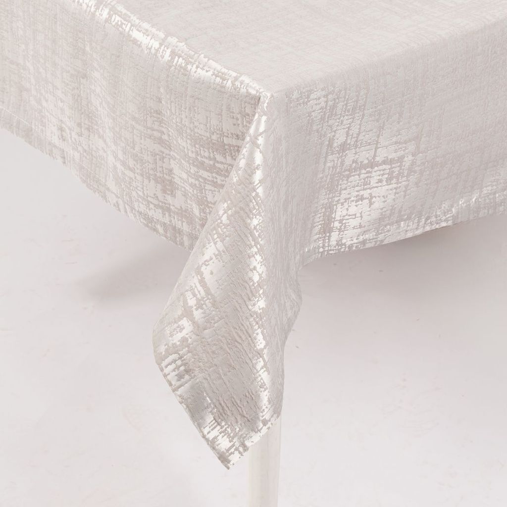 Tischdecke Jacquard Air Struktur beige div. Größen von SCHÖNER LEBEN. Größe 130x300cm