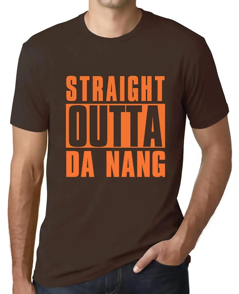 Herren Grafik T-Shirt Direkt aus Da Nang – Straight Outta Da Nang – Öko-Verantwortlich Vintage Jahrgang Kurzarm Lustige Druck Geburtstag Gesch...
