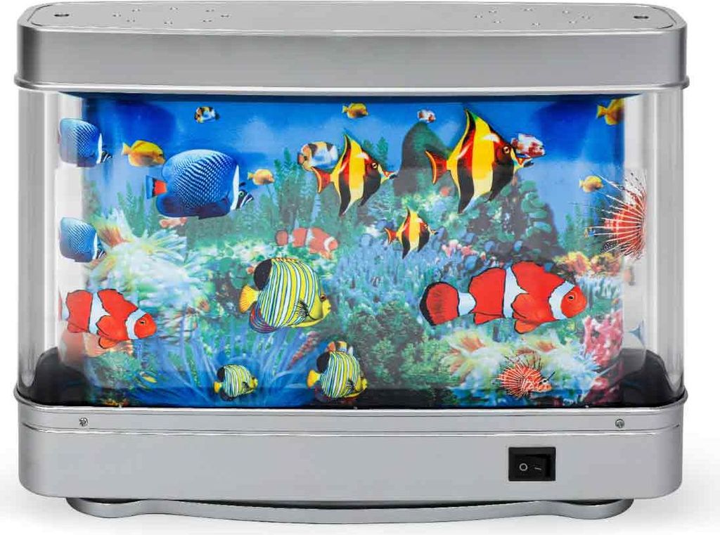 Einnenffer Aquarium, LED-Beleuchtung, Selbstreinigungssystem, 30 x 23 x 7 cm, mehrfarbig