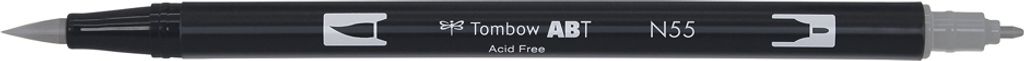 TOMBOW Doppelfasermaler "Dual Brush Pen ABT" 0,8 - 3,3 mm cool grey 7