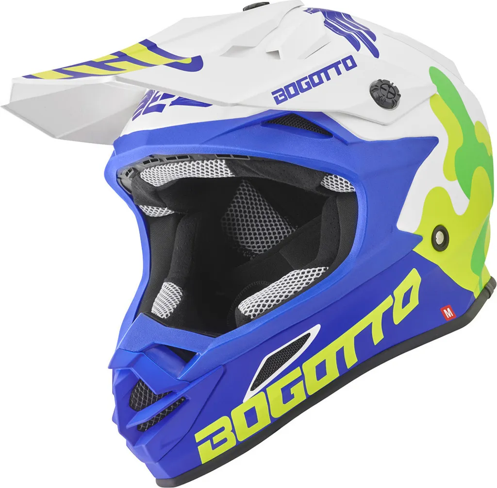 Casque de motocross Bogotto V328 avec Aération Optimale et Design Camo