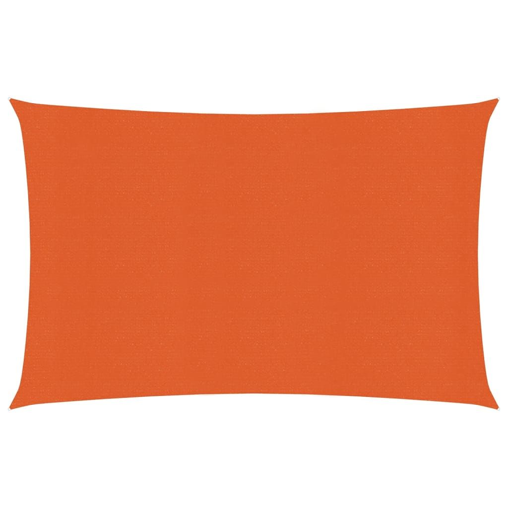 The Living Store Sonnensegel 160 g/m² Orange 2,5x3,5 m HDPE