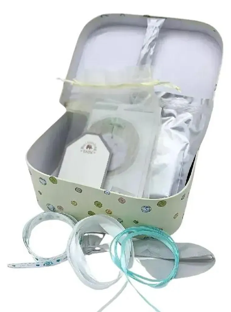 Kit empreintes bébé Buttonbag - Boîte à souvenirs créative métal bleu - 2