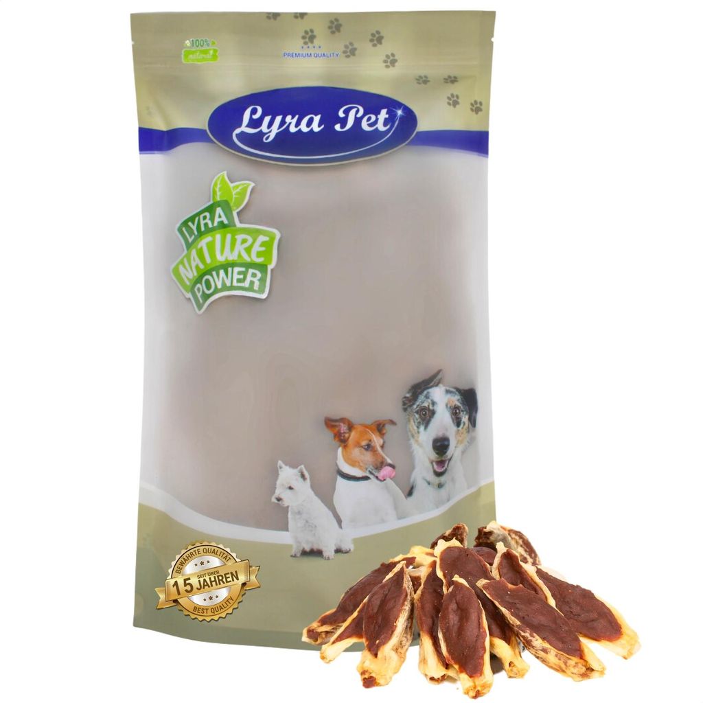 1 kg Lyra Pet® Kaninchenohren gefüllt mit Ente Produktbild 