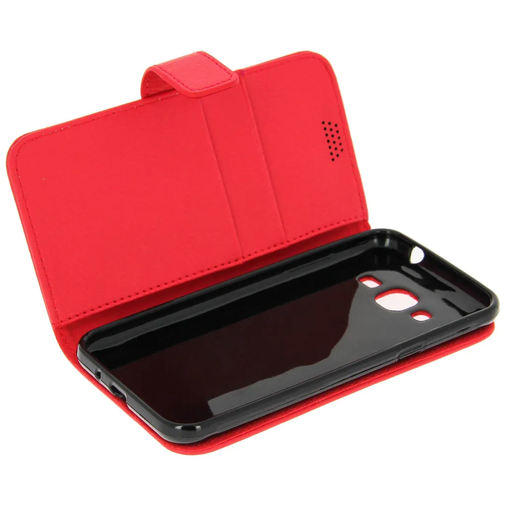 Custodia Flip Rosso Samsung Galaxy J3: Cover a Libro con Stand e Portacarte