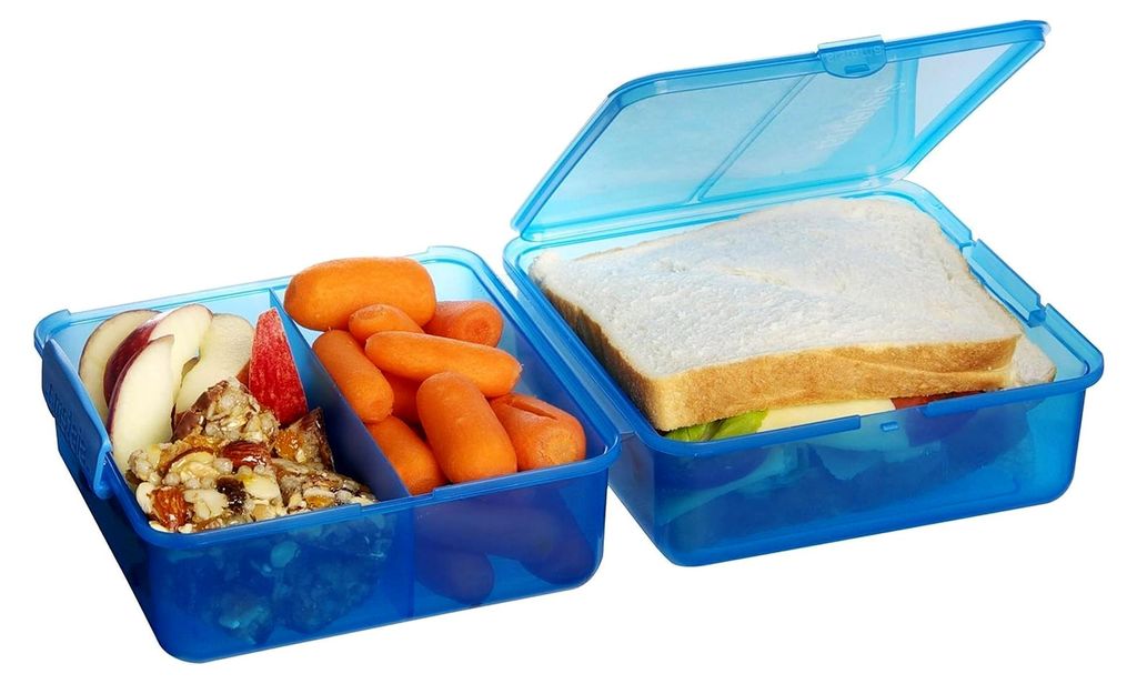 Mittagessen- und Trinkset – 1,4L Lunch Cube + 330ml Twist 'N' Sip Squeeze Bottle – Blau/Ocean Blue