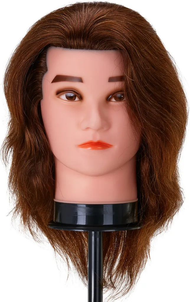 Manichino Parrucchiere Gabbiano WZ3 20cm Capelli Veri - Uso Esame