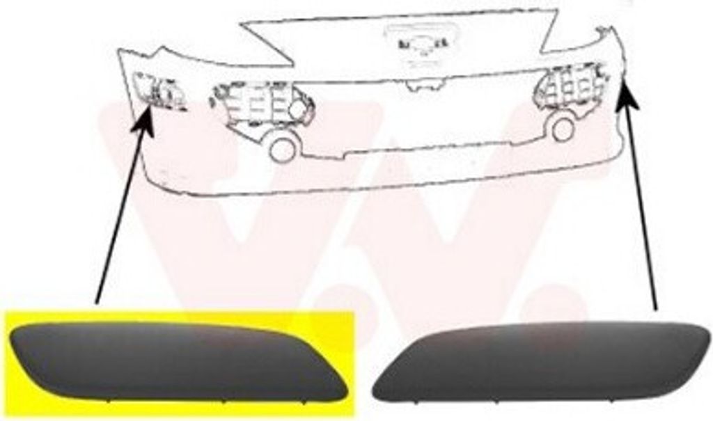 VAN WEZEL 4041584 Stoßstangen-Abdeckung Vorne Rechts passend für PEUGEOT 307 CC (3B) 307 (3A/C) 307 SW (3H) 307 Break (3E) 307 SW Kasten/Kombi
