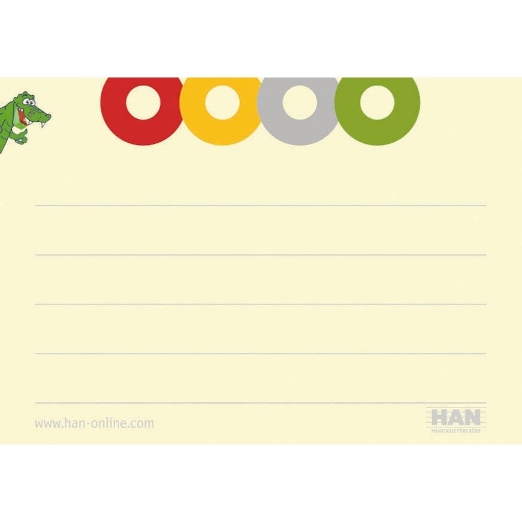 HAN 9812 Karty indeksujące DIN A8 poziome 120 g/m² do CROCO Zdjęcie produktu 