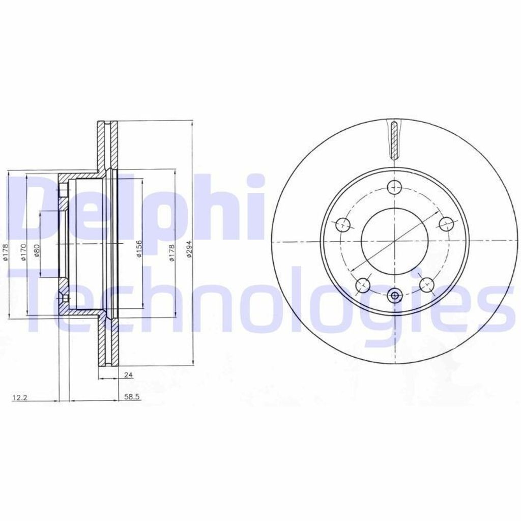 2x DELPHI Bremsscheibe BG4023 für LDV Maxus Kastenwagen Produktbild 