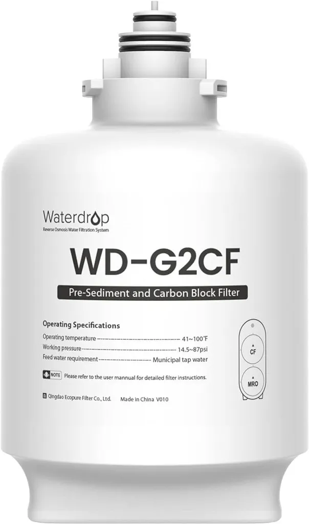 Cartouche de Rechange Waterdrop WD-G2CF Filtre Composite Durée 1 An