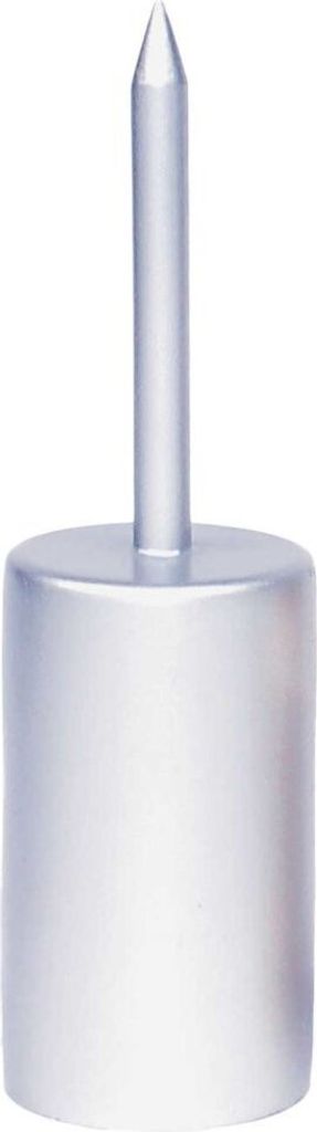 Kerzenstecker Metall für Stabkerzen 35mm Silber 130 x Ø 37mm