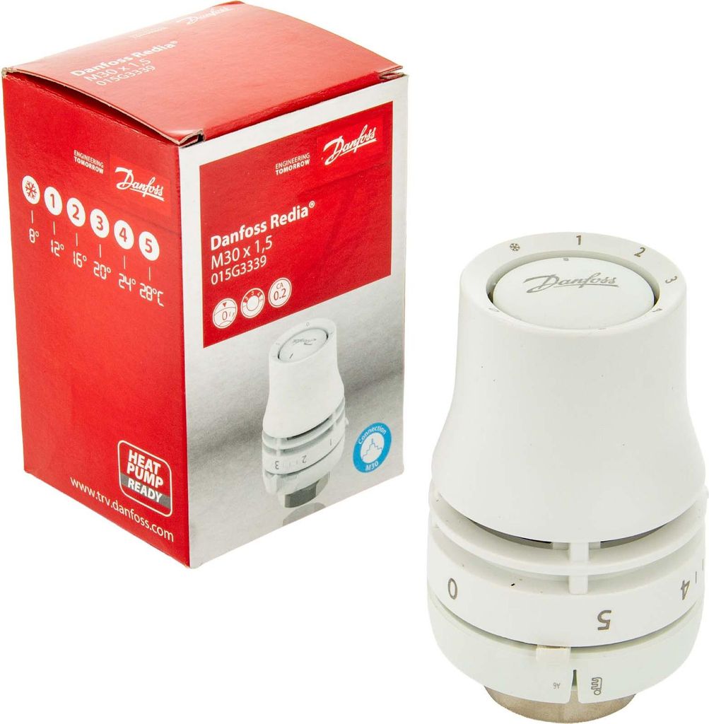 Danfoss Thermostat-Kopf Redia M30x1,5 mit Nullstellung, Produktbild 
