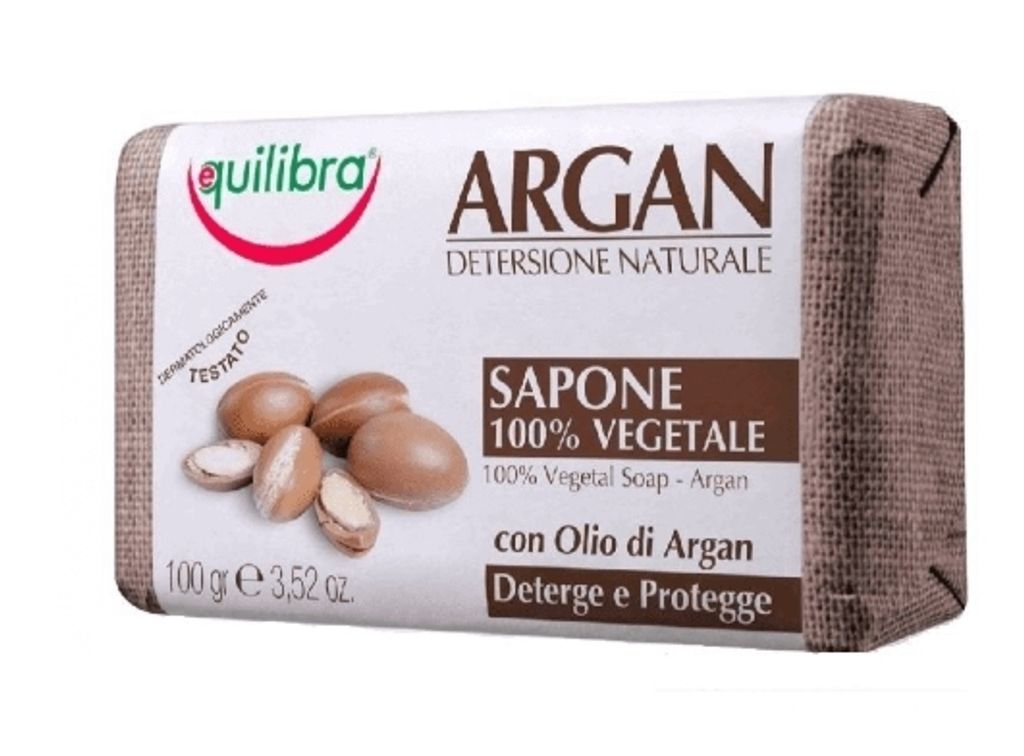 Equilibra, Arganowe Mydło 100%, 100g Zdjęcie produktu 
