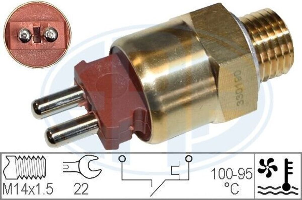 ERA 330190 - OE 6 545 15 24 Temperaturschalter, Kühlerlüfter für Cabriolet (A124), Vario, G-Klasse (W463), S-Klasse (W220), S-Klasse (C215), SL ...