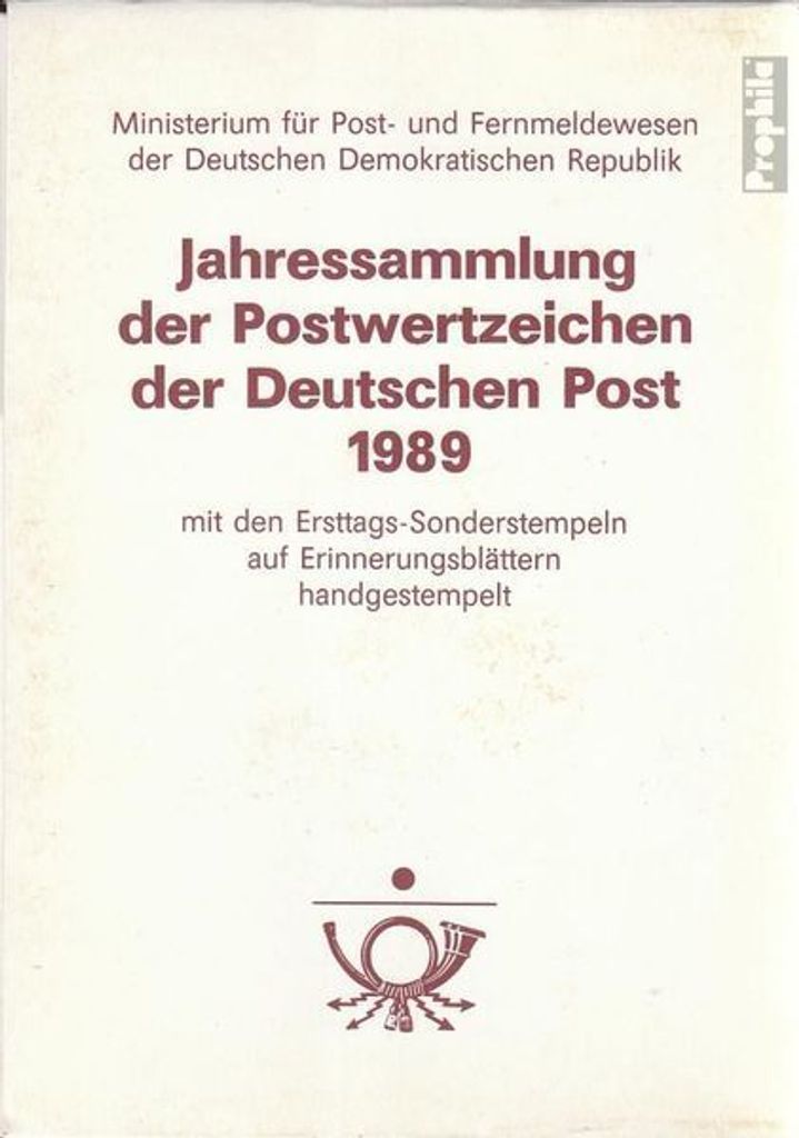 Briefmarken DDR 1989 1989 gestempelt