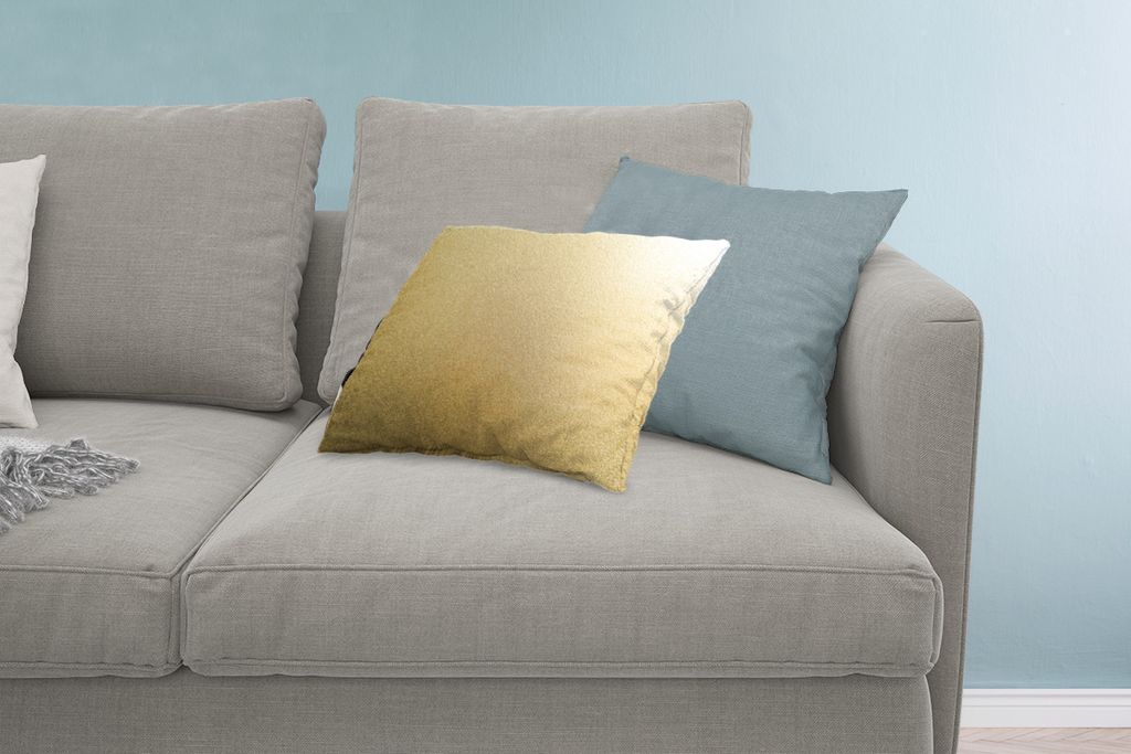 MuchoWow Zierkissen Sofakissen Wohnzimmer Dekokissen 60x40 cm Metall - Gold - Design - Struktur - Chic - Kopfkissen - Polster mit Foto