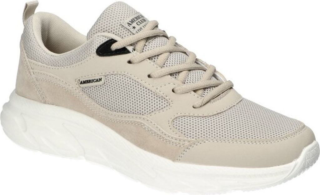 AMERICAN CLUB HA86 Sportschuhe für Herren, Sneaker, Schuheinlage "MEMORY FOAM SYSTEM" Beige 45