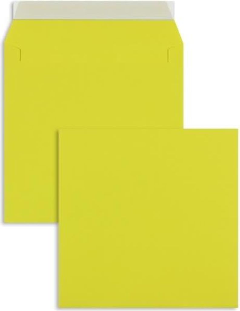 Briefumschläge 160x160mm 120g/qm haftklebend VE=100 Stück schwefelgelb