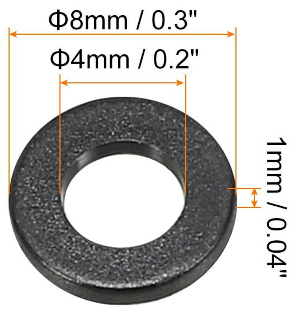 M4 Nylon Flache Unterlegscheiben 150 Packung 4mm ID 8mm AD 1mm Dick Dichtungsringe Beilagscheiben Dichtring fš¹r Wasserhahn Rohre Wasser Schlauch...