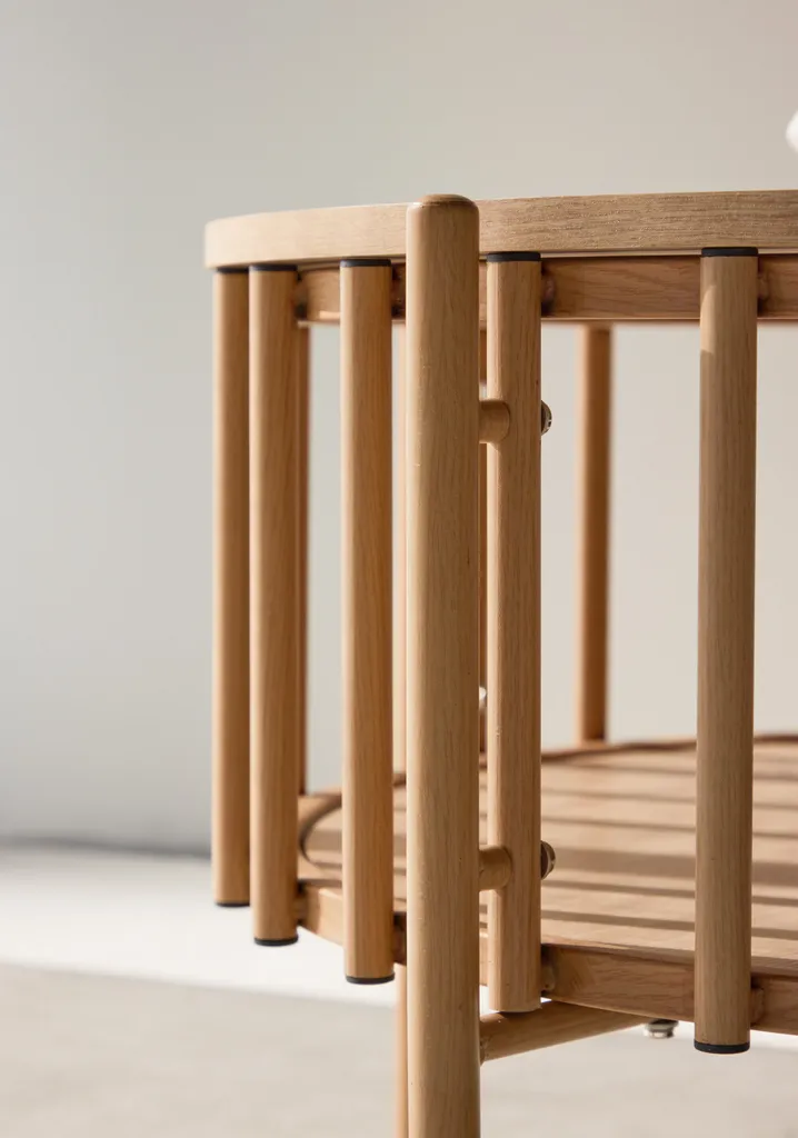 Rubbo Table Basse 1 Étagère Naturelle - Table de Salon en Bois Clair