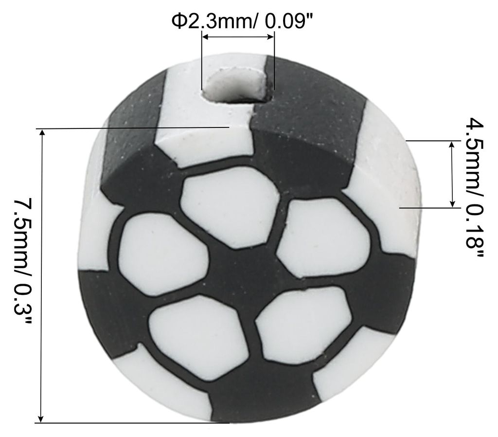 Sportball-Perlen, 200er Packung undurchsichtige Acryl-Sportball-Perlen, Tonfu?ball-Perlen, Abstandshalter-Lose-Perlen fš¹r DIY-Halskette, Ohrring...