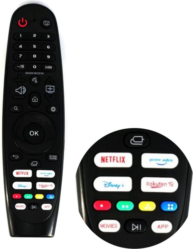 Ersatz Fernbedienung für LG TV OLED77C9 | OLED77C97 | OLED77CX6LA |