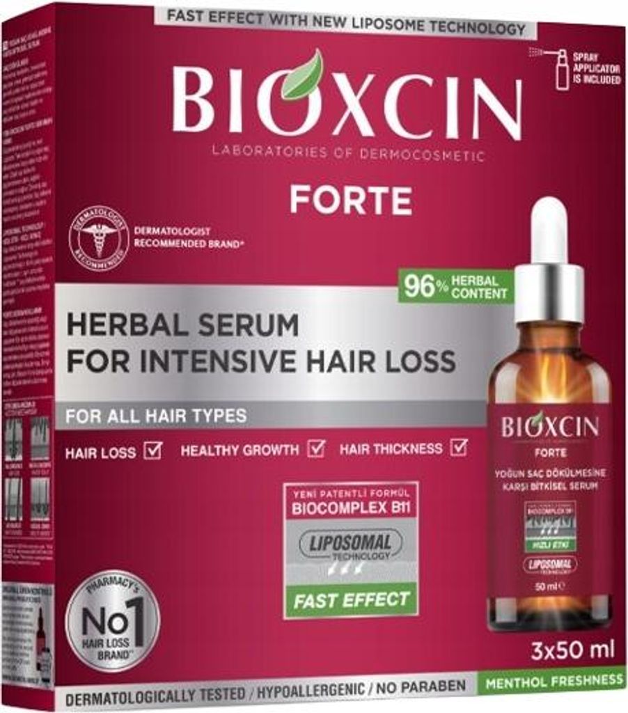 Bioxcin Forte Sérum contre la forte chute des cheveux - 96% Image du produit 