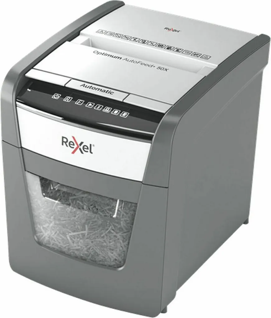 Destructeur de documents Rexel 50X automatique avec bac de 20L