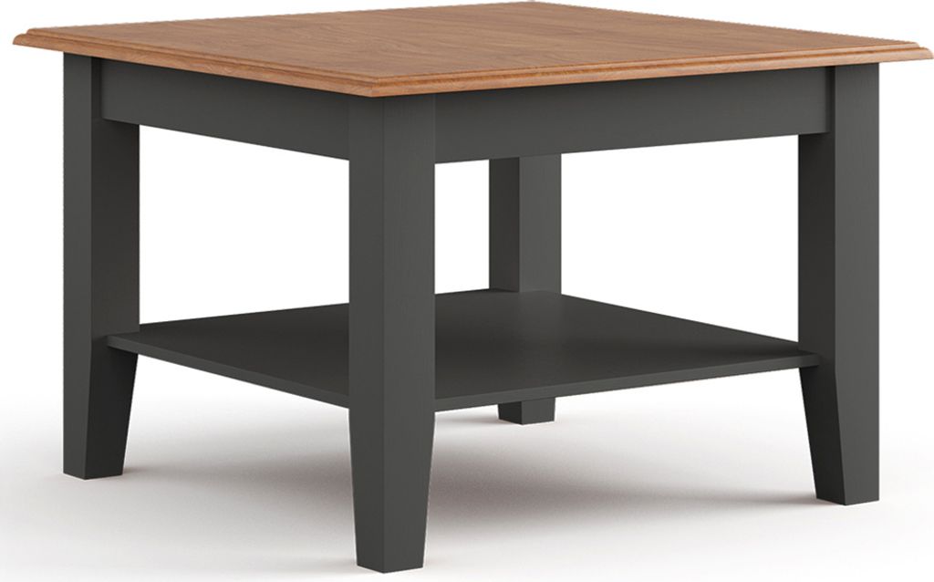 Couchtisch, Massivholz in grau mit Eiche Optik BORMIO-163