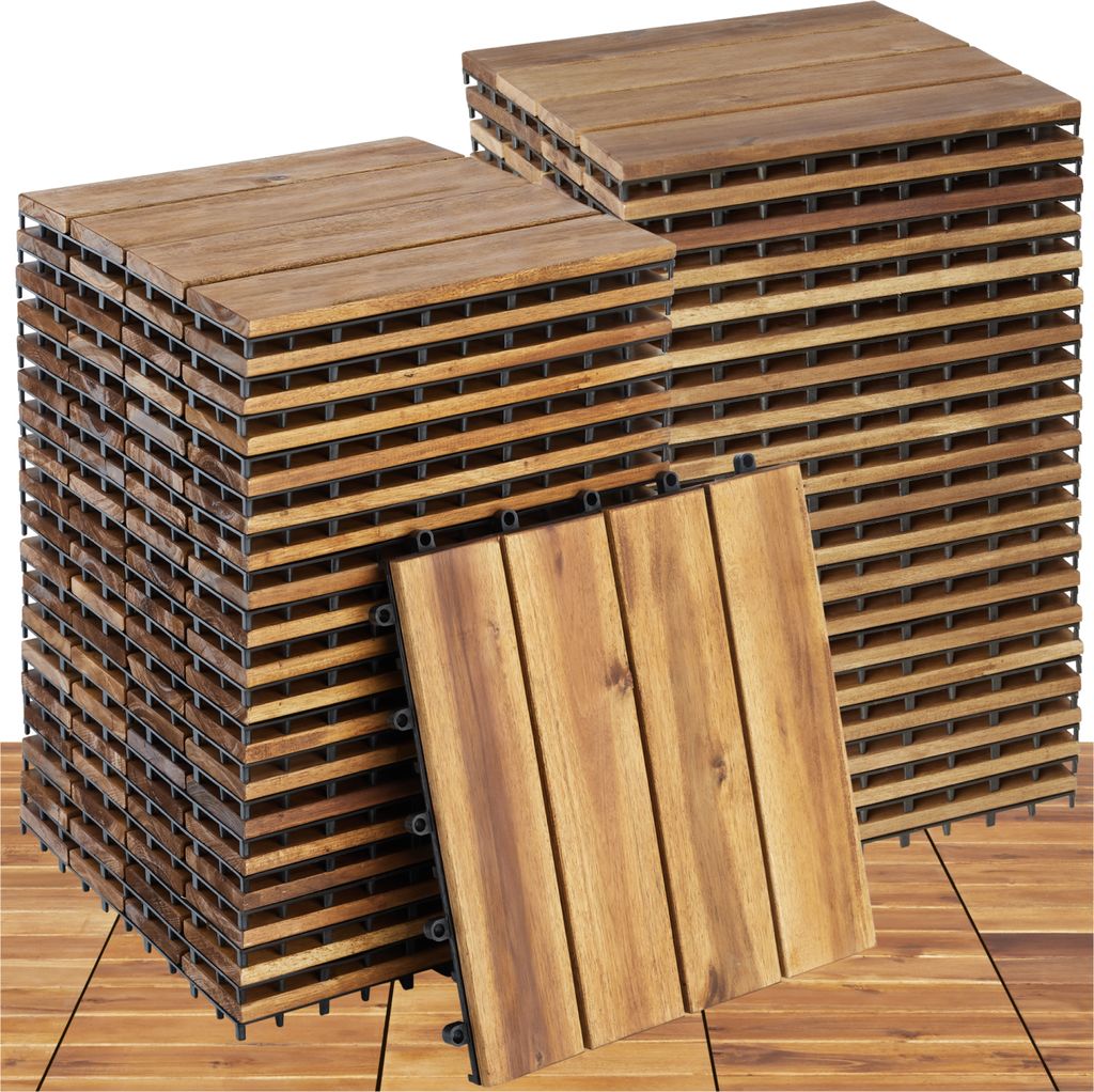 tectake® Terrassenfliesen Tabula 40er Set mit Klicksystem Produktbild 