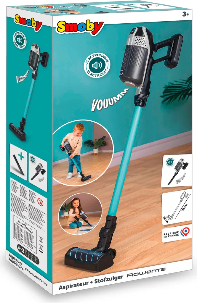 Aspirateur Smoby Rowenta X Force 330220 - Balai électronique pour enfant