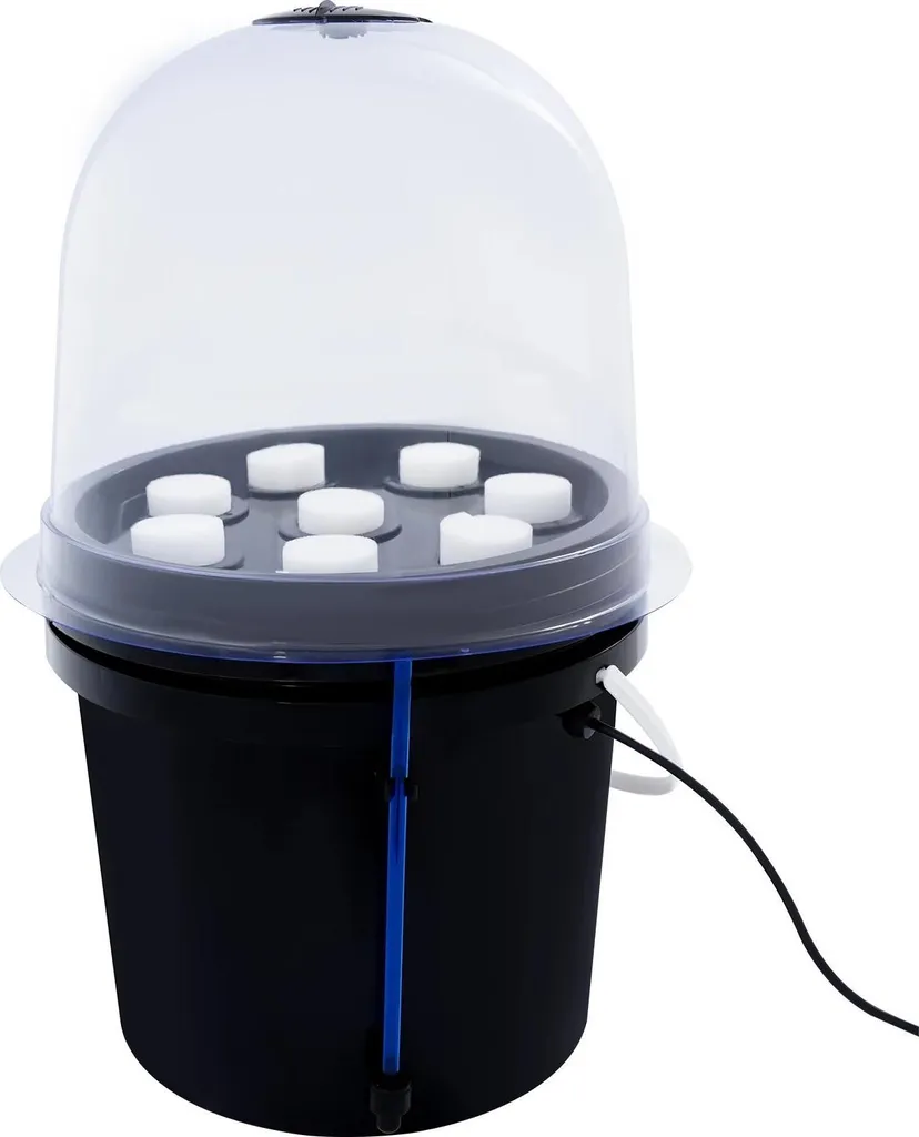Bouturette aéroponique 8 sites pour clonage rapide - Système 5L Noir