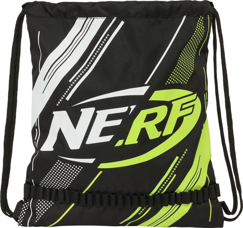 Rucksacktasche mit Bändern Nerf Get ready Schwarz 35 x 40 x 1 cm