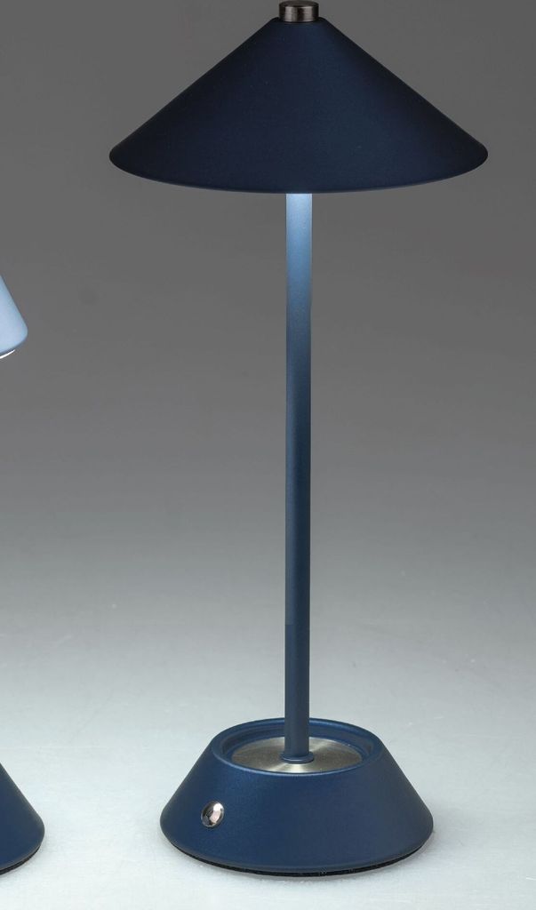 LED Tischlampe TOUCH matt blau H. 33cm aus Metall Formano WA