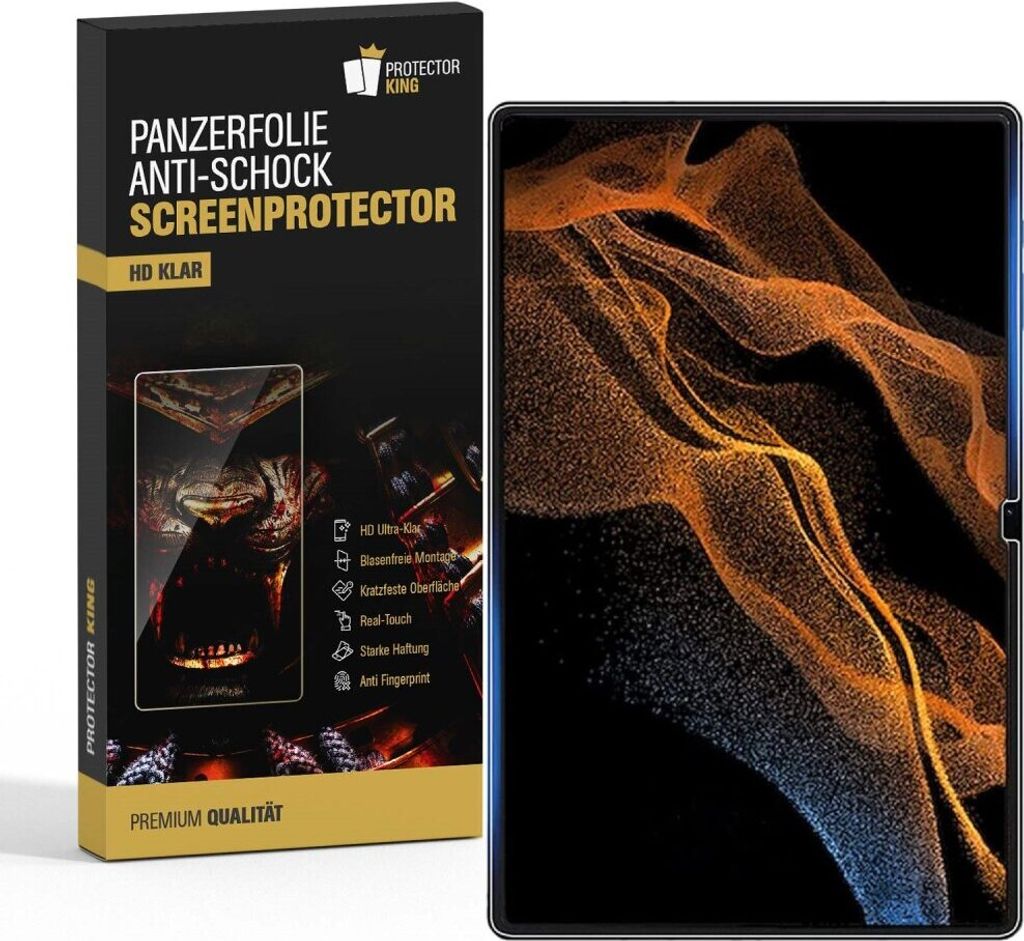 4x Panzerfolie für Samsung Galaxy Tab S8 Ultra ANTI-SHOCK Displayschutz Schutzfolie HD KLAR ANTI-SHOCK/ ANTI-KRATZ/ ANTI STOSS/ ANTI BRUCH/ ANTI S...