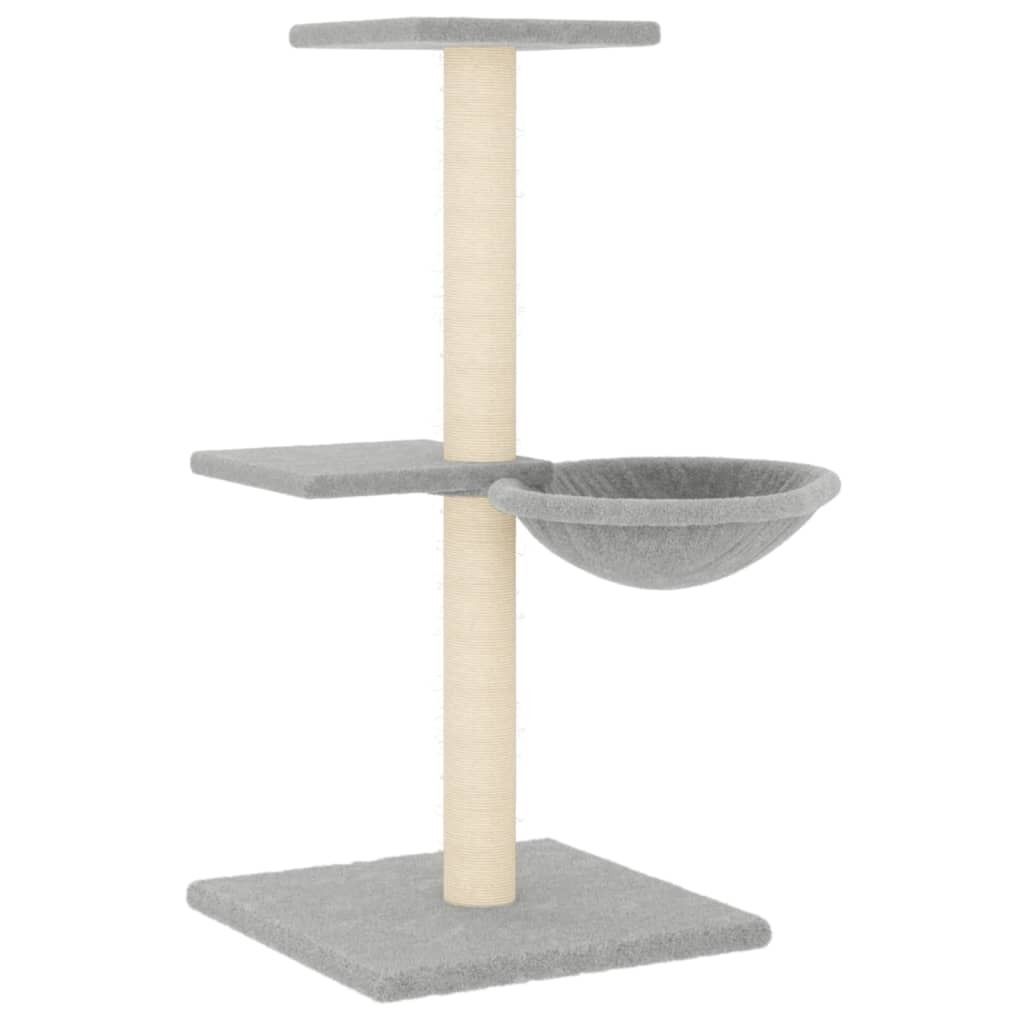vidaXL Kratzbaum mit Sisal-Kratzsäulen Hellgrau 72 cm Produktbild 