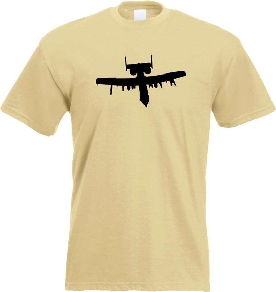 Kiwistar - T-Shirt - Khaki - Drohnen Militäreinsatz Flugzeug Herren Funshirt Bedruckt Design Sprüche Spruch Motive - mit Motiv Bedruckt - Funshir...