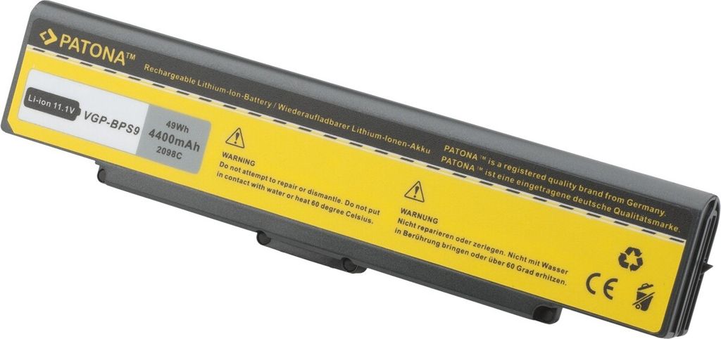 PATONA 2098, Akku, Sony, VAIO VGP-BPS9B VGP-BPS9 VGP-BPS9A Produktbild 