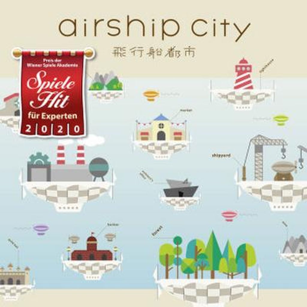 SPF32050 - Airship City - Stadt der Luftschiffe, Brettspiel für 3 - 4 Spieler 12+ (DE-Ausgabe)
