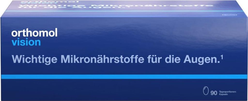 Orthomol Vision - wichtige Mikronährstoffe für die Augen - Nahrungsergänzung mit Lutein, Zeaxanthin, Omega-3-Fettsäuren, 90 St. Tagesportionen