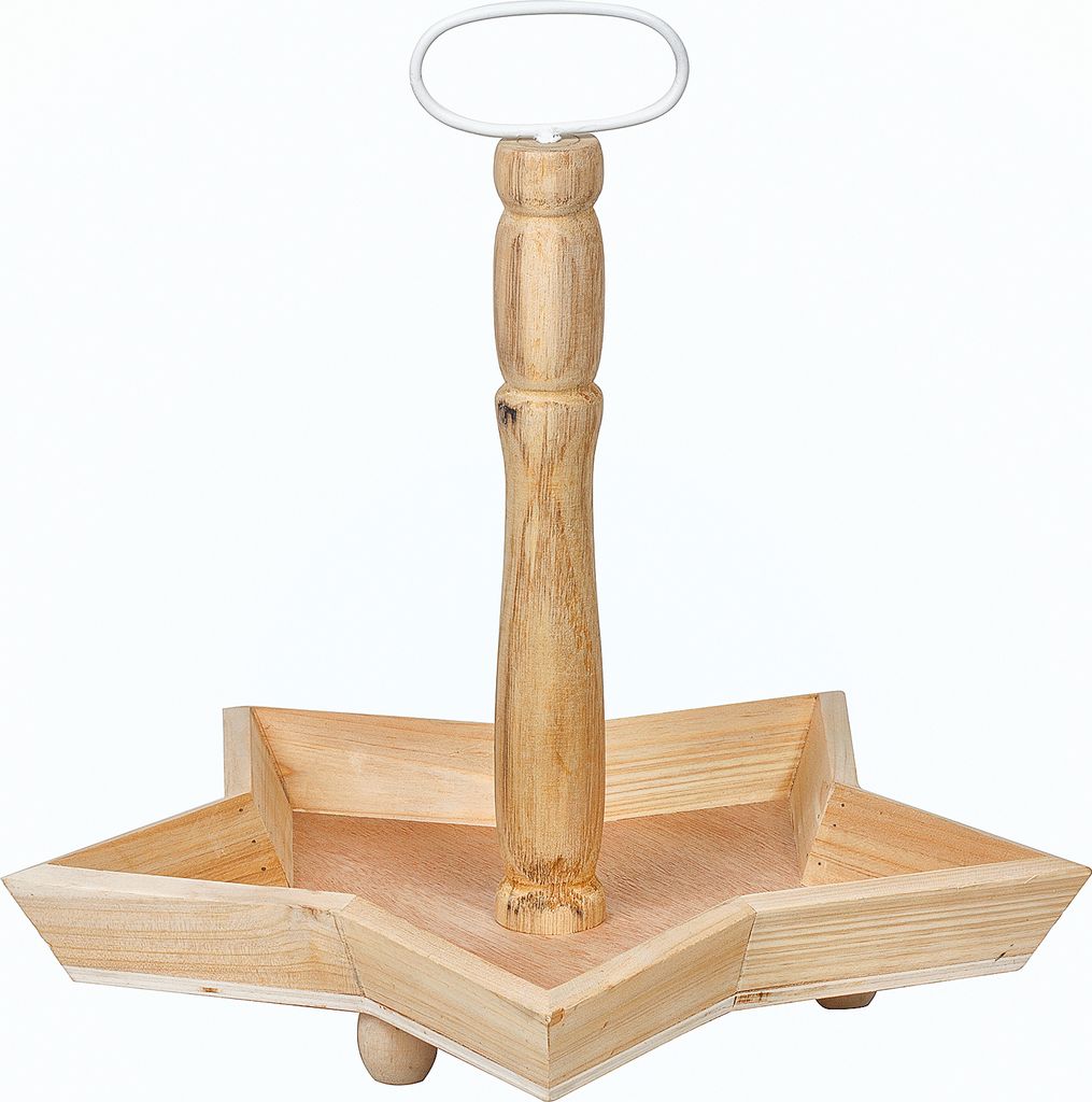 VBS Tablett Etagere Stern 30 cm Durchmesser 31 cm Höhe Servierplatte Dekoration