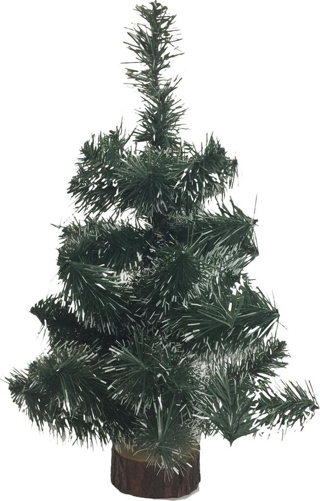 Dmora Weihnachtsbaum Todina 60 cm grün, feuerfest, aus Kunststoff, kein Holz, inkl. Basis