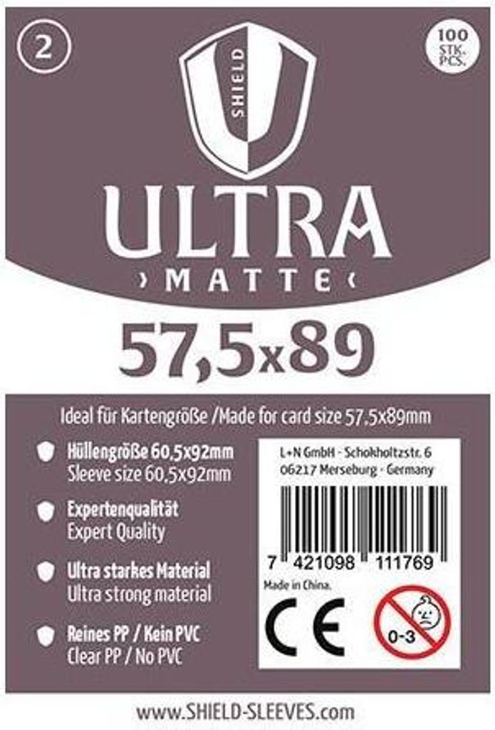 1027375 - Ultra Matte - 100 Super Sleeves f. K.-Größe 57,5 Produktbild 