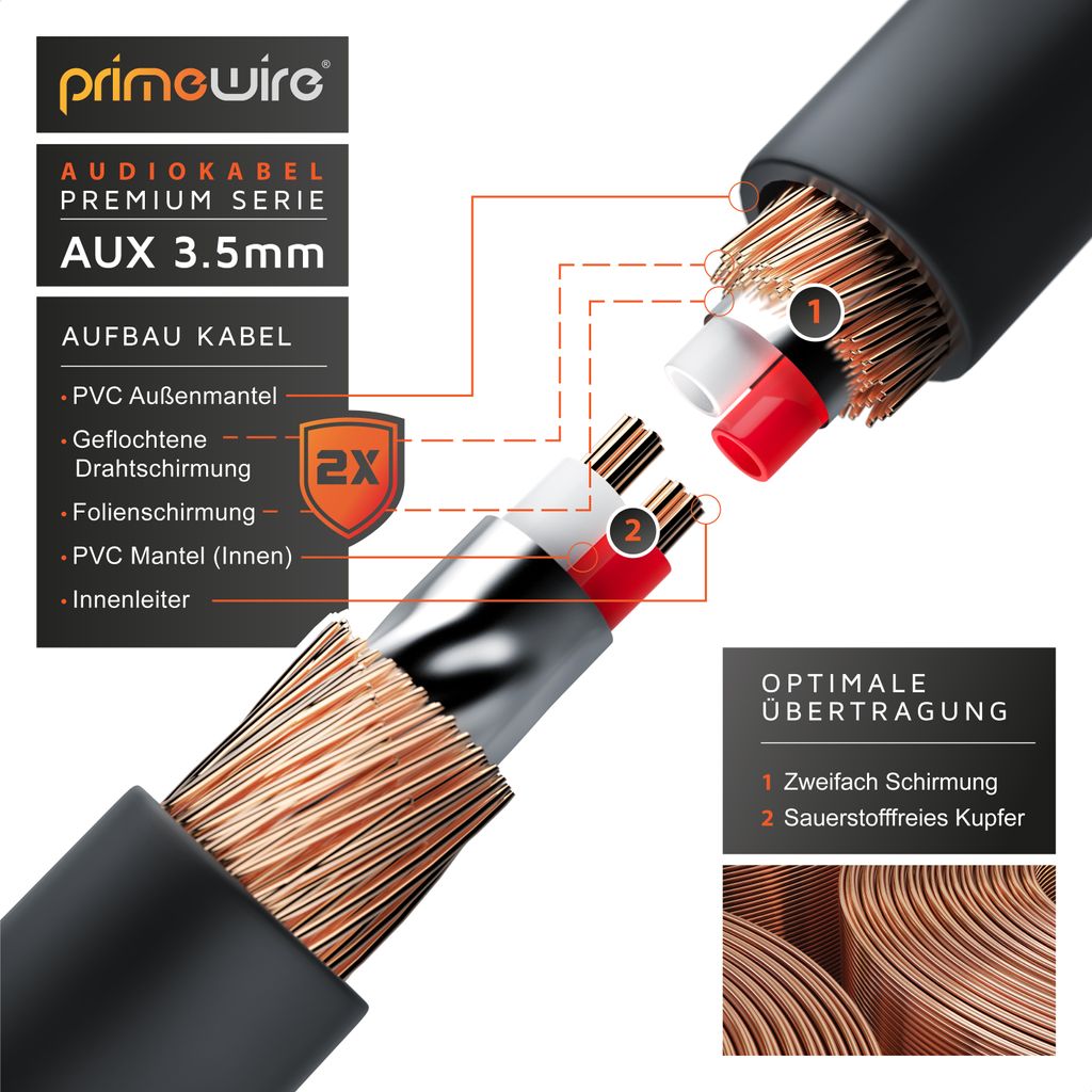 Cavo 0,20mt audio da JACK 6,3mm femmina a 2 RCA maschio Y adattatore 6.35 stereo