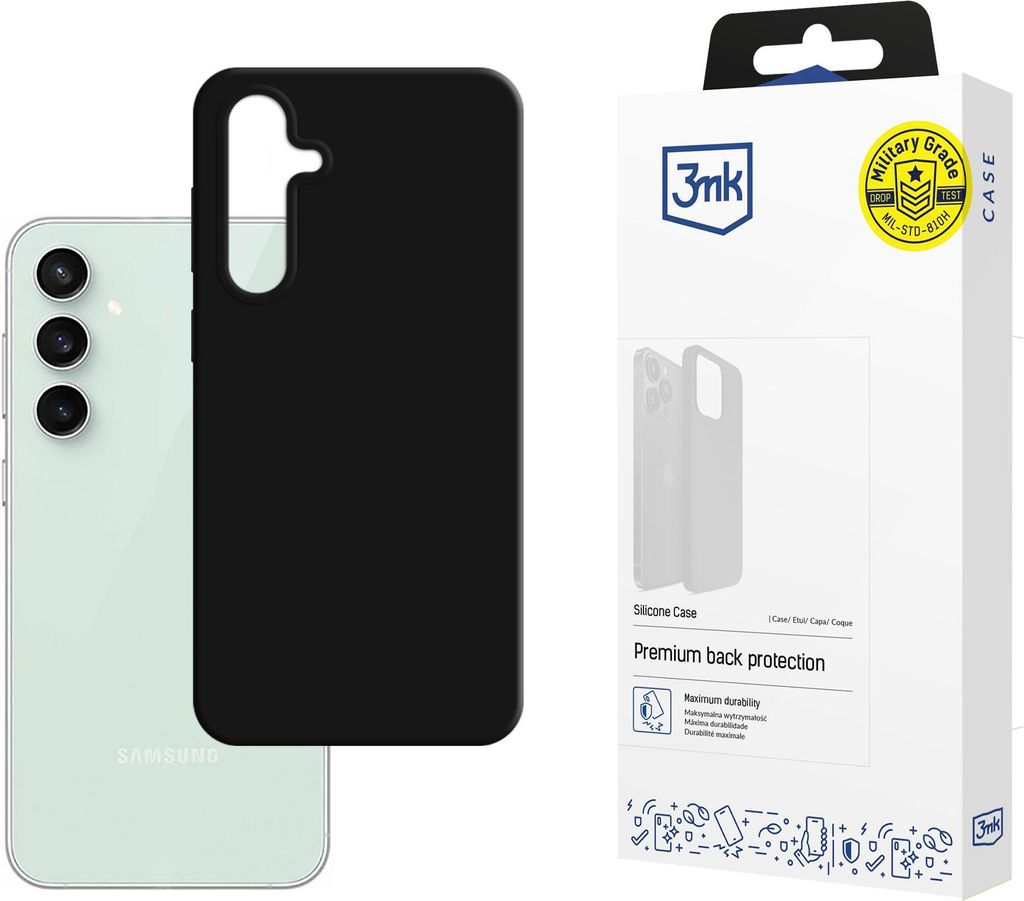 3mk Schutzhülle Silicone Case Cover für Samsung Galaxy S23 FE schwarz Backcover