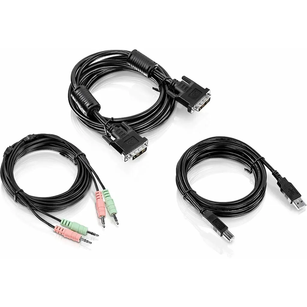 TRENDnet TK-232DV Câble KVM 3m Haute Résolution Vidéo DVI-I et Son